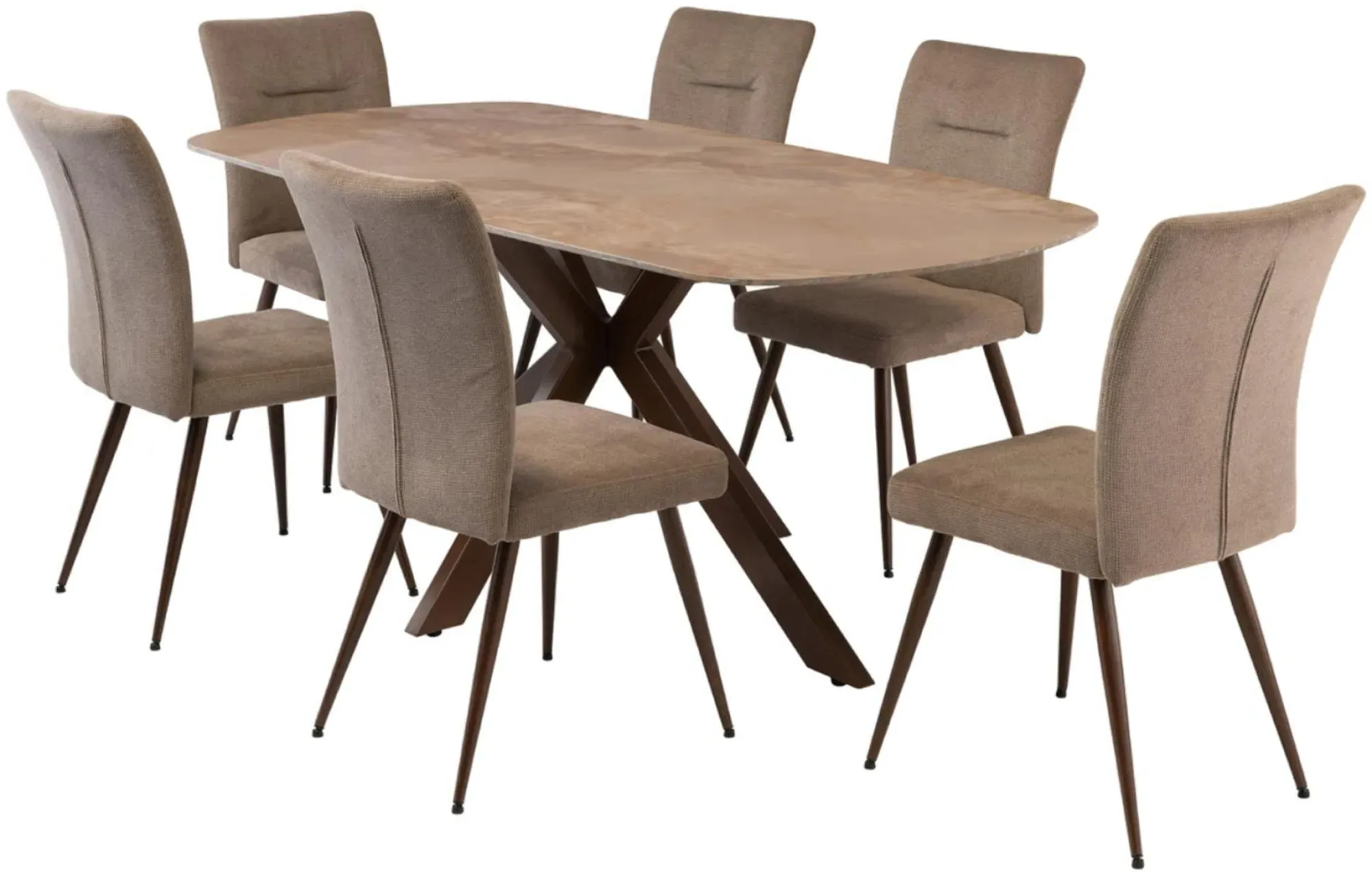 Jade 6-Seater Dining Table - Ivory