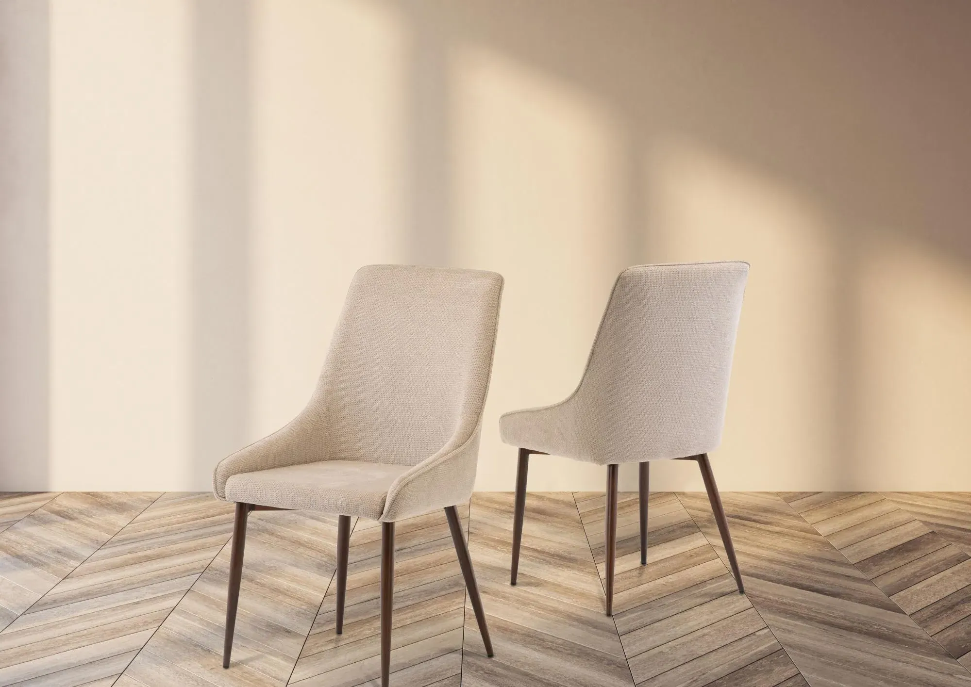 Jade Dining Chair - Ivory, Fabric