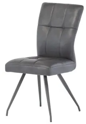 Kabana Dining Chair Set of 2 - Grey, Faux Leather image