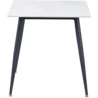 Lavina Square 2-Seater Dining Table - White Snow