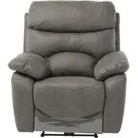 Layla Electric Recliner Armchair - Grey, Fabric