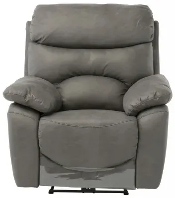 Layla Electric Recliner Armchair - Grey, Fabric image