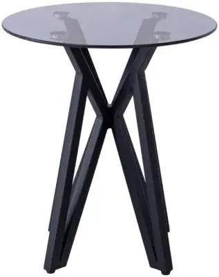 Lisbon Glass End Table - Grey image
