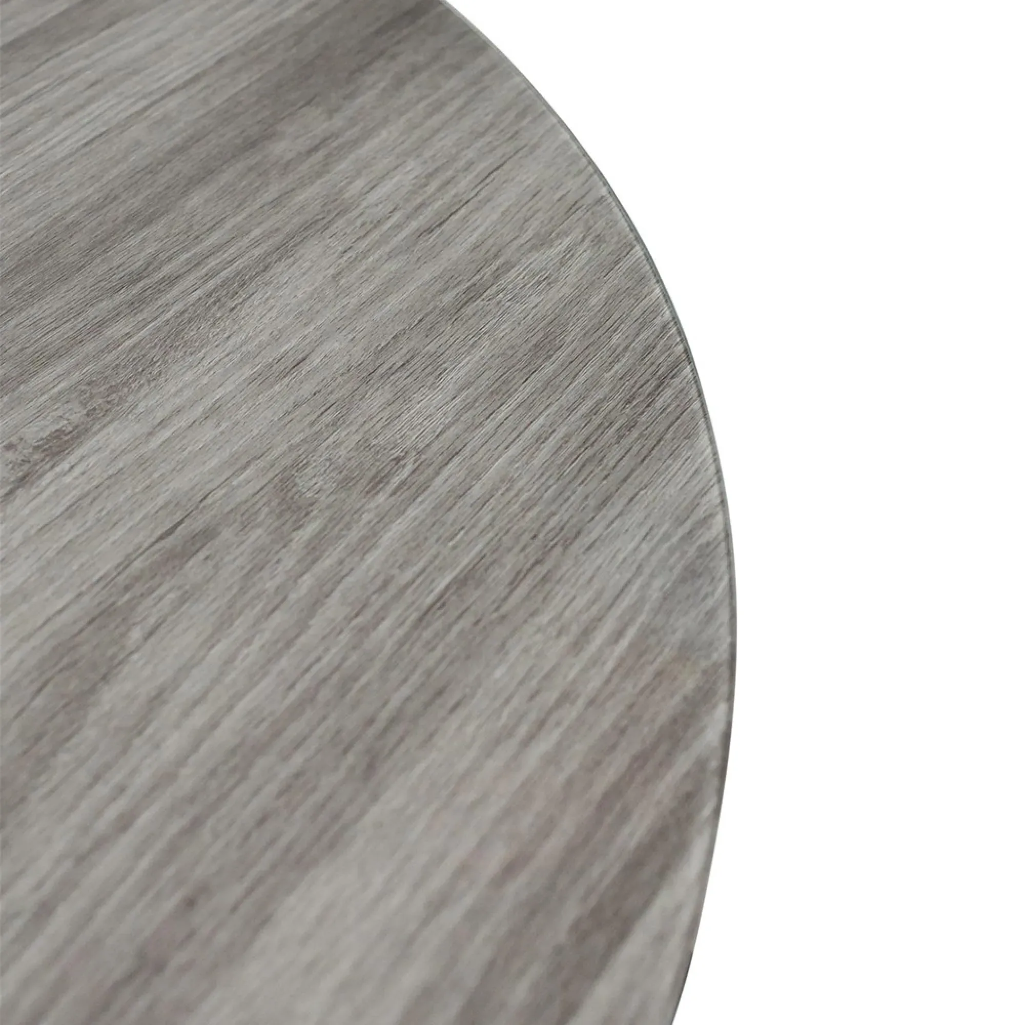 Loreta 2 Seater Round Dining Table - Grey Oak, Glass