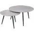 Luna Set of 2 Round Coffee Tables - Grey, Rebecca