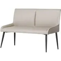 Nardo Dining Bench - Light Grey, Faux Leather