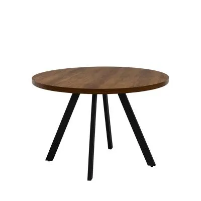 Panama 4 Seater Round Dining Table - Dark Oak image
