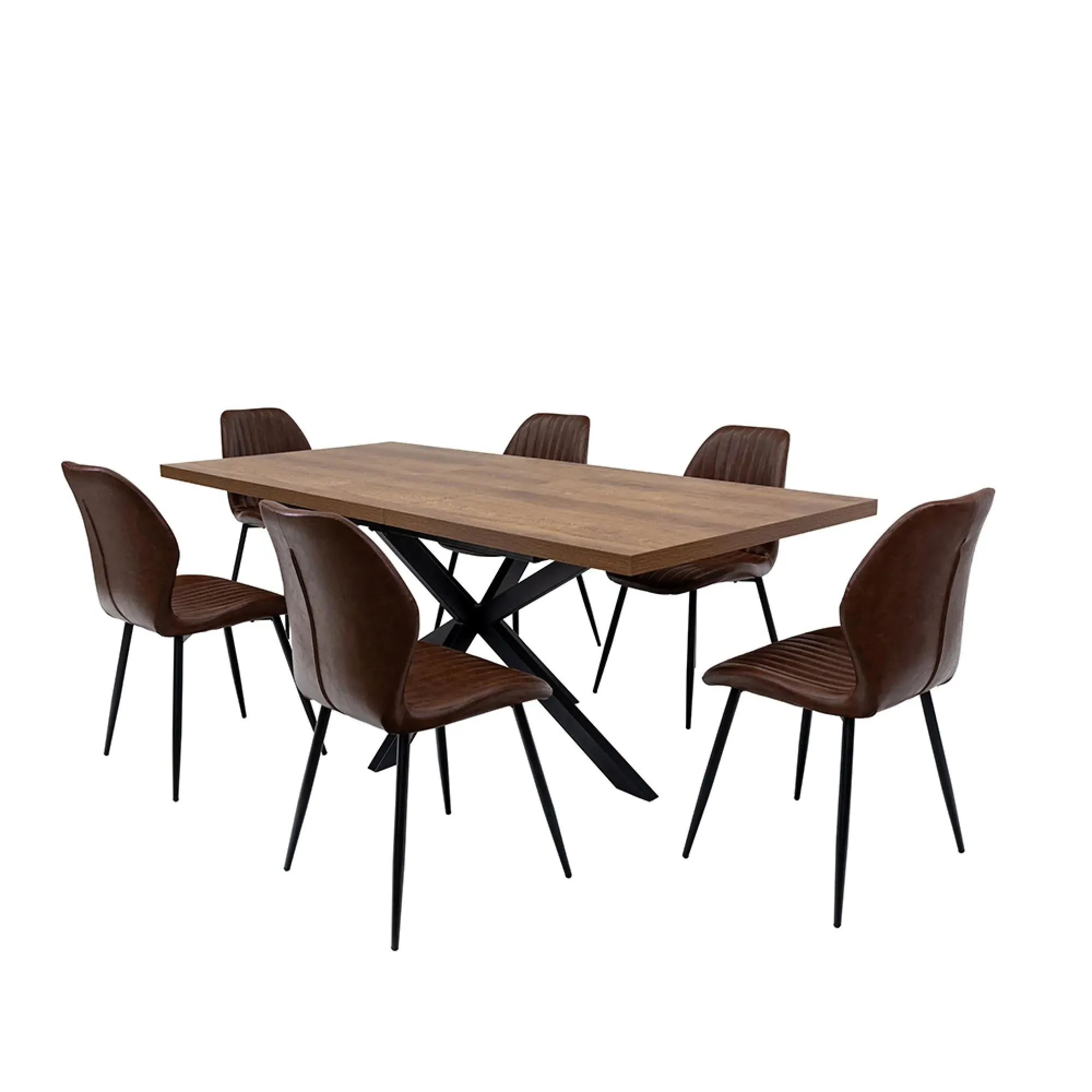 Panama 6-8 Seater Extendable Dining Table - Dark Oak