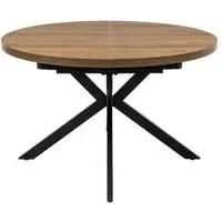 Panama Extendable Round Dining Table - Dark Oak