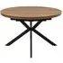 Panama Extendable Round Dining Table - Dark Oak