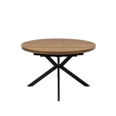 Panama Extendable Round Dining Table - Dark Oak image