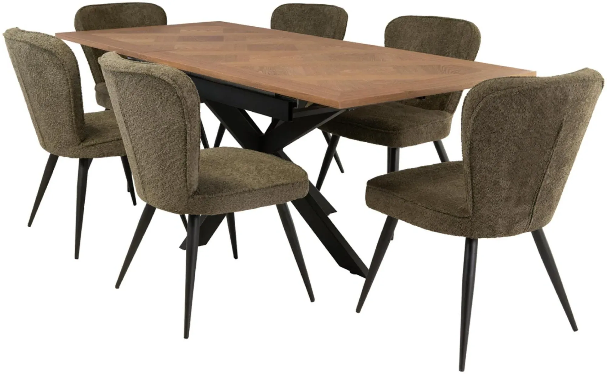 Payton 6 Seater Extending Dining Table - Oak Veener