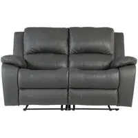 Pellini 2-Seater Electric Recliner Sofa - Grey, Leather