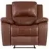 Pellini Electric Recliner Armchair - Dark Tan, Leather