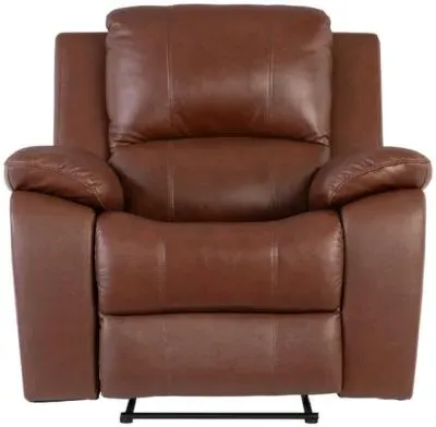Pellini Electric Recliner Armchair - Dark Tan, Leather image