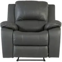 Pellini Electric Recliner Armchair - Grey, Leather