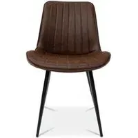 Pomona Dining Armchair - Antique Tan, Faux Leather