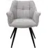 Poppy Dining Armchair - Light Grey, Fabric