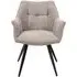 Poppy Dining Armchair - Taupe, Fabric