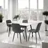 Riga 4-Seater Dining Table - Snow White, Sintered Stone