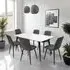Riga 6 Seater Dining Table - Snow White, Sintered Stone