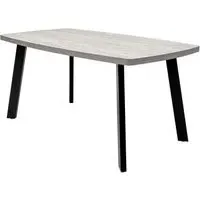 Rimini 6 Seater Dining Table - Grey, Melamine