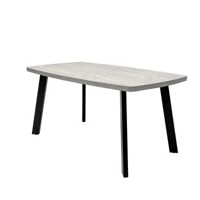 Rimini 6 Seater Dining Table - Grey, Melamine
