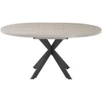 Rimini Round Extending Dining Table - Light Grey