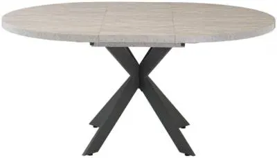Rimini Round Extending Dining Table - Light Grey