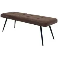 Sabena Dining Bench - Antique Ebony, Fabric