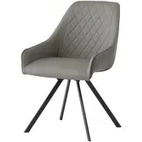 Seville Swivel Dining Chair Set - Light Grey