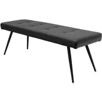 Sheldon Dining Bench - Charcoal, Faux Leather