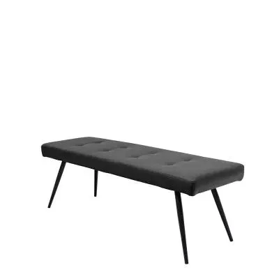 Sheldon Dining Bench - Charcoal, Faux Leather image