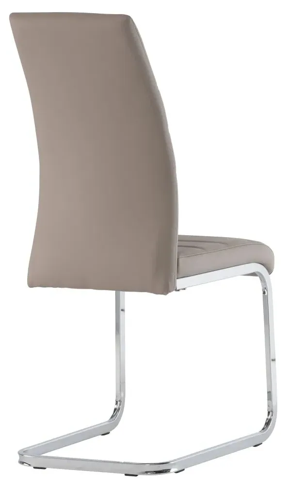 Soho Dining Chair Set of 2 - Cappuccino, Faux Leather
