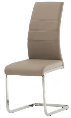Soho Dining Chair Set of 2 - Cappuccino, Faux Leather image