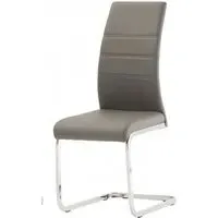 Soho Dining Chair Set of 2 - Grey, Faux Leather