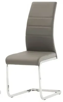 Soho Dining Chair Set of 2 - Grey, Faux Leather