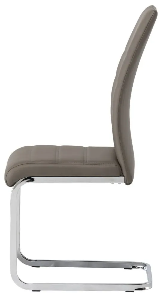 Soho Dining Chair Set of 2 - Taupe, Faux Leather