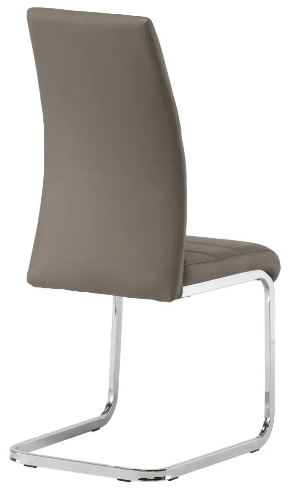 Soho Dining Chair Set of 2 - Taupe, Faux Leather