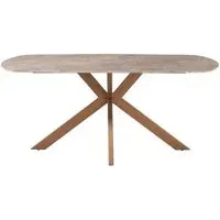 Solero 6-Seater Dining Table - Brown, Sintered Stone
