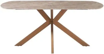 Solero 6-Seater Dining Table - Brown, Sintered Stone