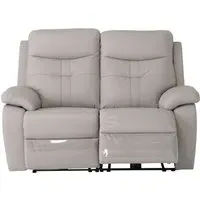 Sophia 2-Seater Electric Recliner Sofa - Light Grey, Leather