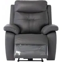 Sophia Electric Recliner Armchair - Charcoal, Leather
