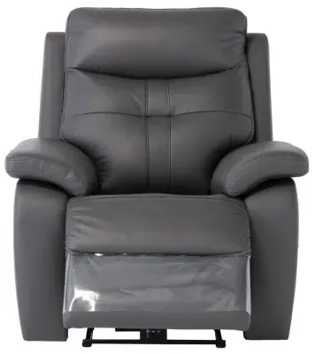 Sophia Electric Recliner Armchair - Charcoal, Leather