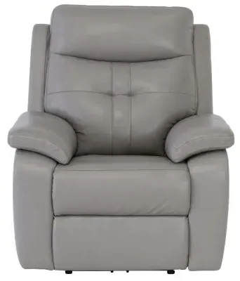 Sophia Electric Recliner Armchair - Grey, Leather