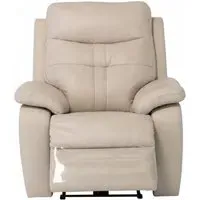 Sophia Electric Recliner Armchair - Light Stone, Leather