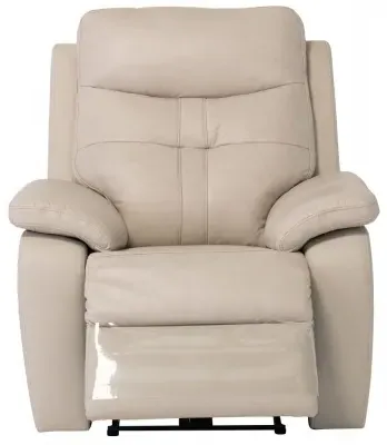 Sophia Electric Recliner Armchair - Light Stone, Leather image