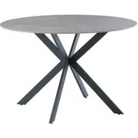Talia 4-Seater Round Dining Table - Grey, Sintered Stone