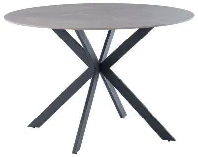 Talia 4-Seater Round Dining Table - Grey, Sintered Stone image