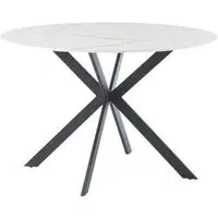Talia 4-Seater Round Dining Table - Italy White, Sintered Stone